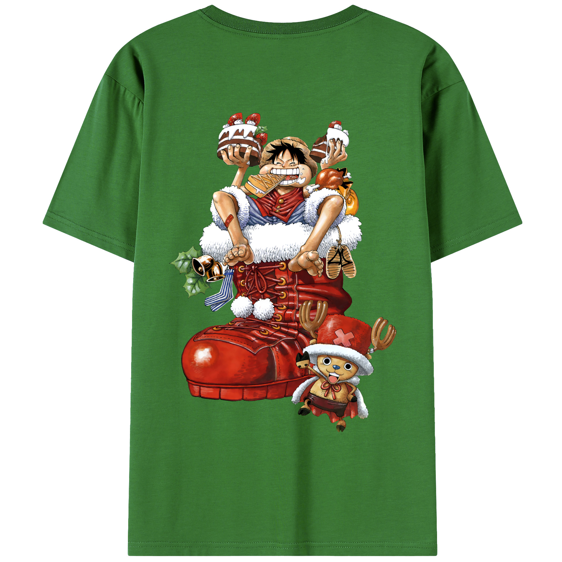 ワンピース モンキー・D・ルフィ ONE PIECE Monkey D. Luffy レディース半袖Tシャツ(バックプリント)